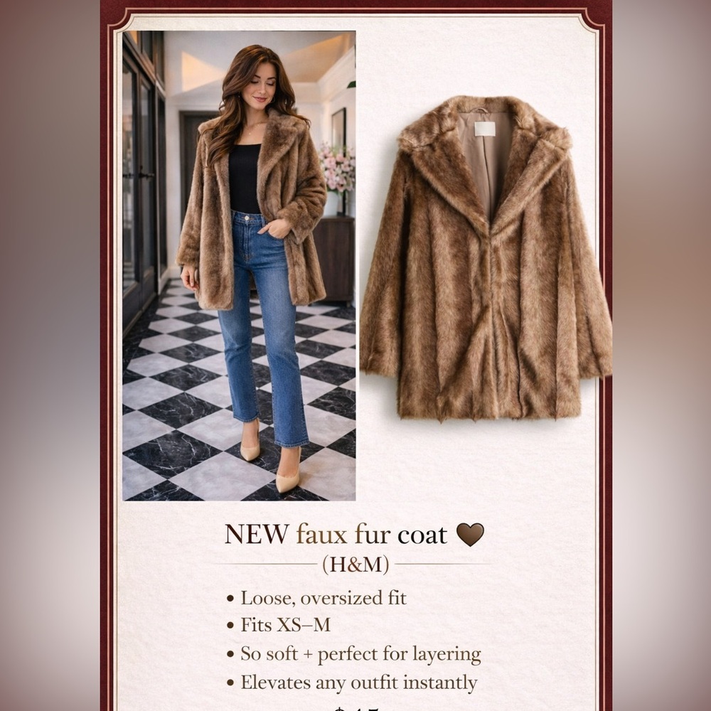 H&M Tan Fur Jacket